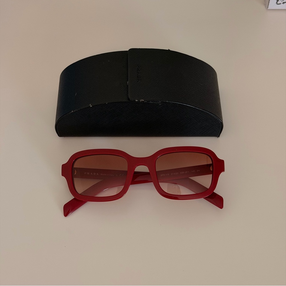 Prada gradient red sunglasses